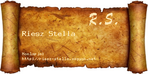 Riesz Stella névjegykártya